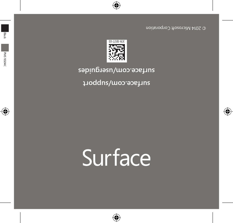 Microsoft Surface User manual Microsoft Surface User manual