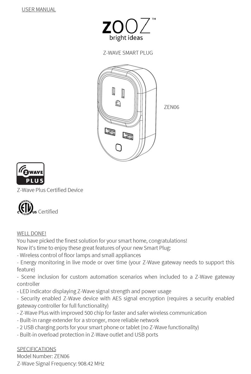 ZooZ Z-WAVE SMART PLUG user manual