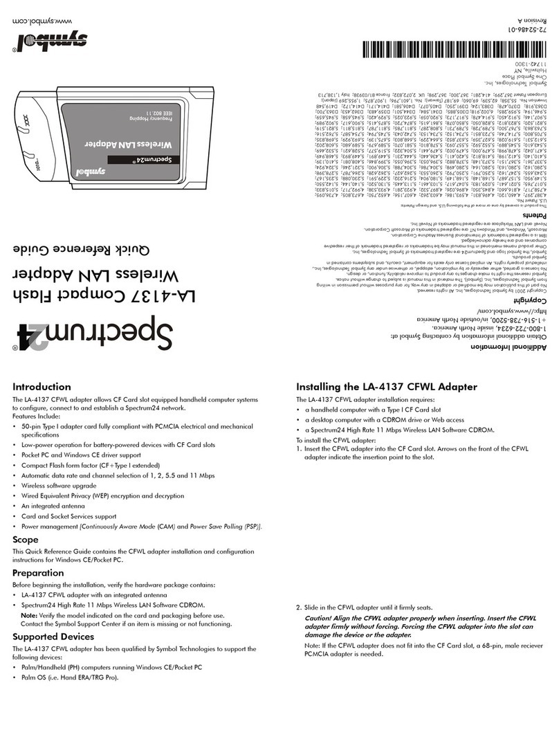Symbol Spectrum24 LA-4137 User manual