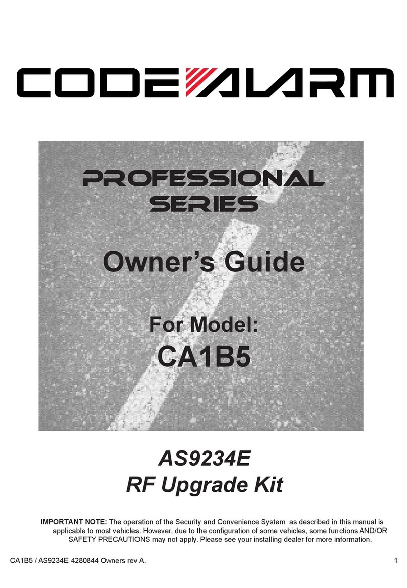 Code Alarm CA1B5 owner's guide