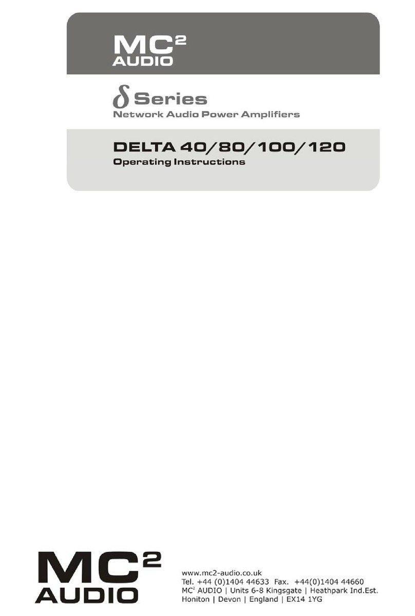 MC2 Audio Delta 40 operating instructions