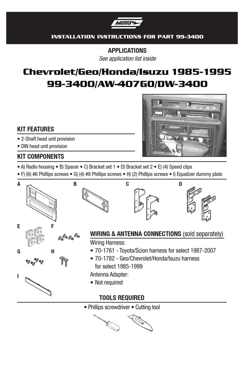 Metra Electronics 99-3400 installation instructions