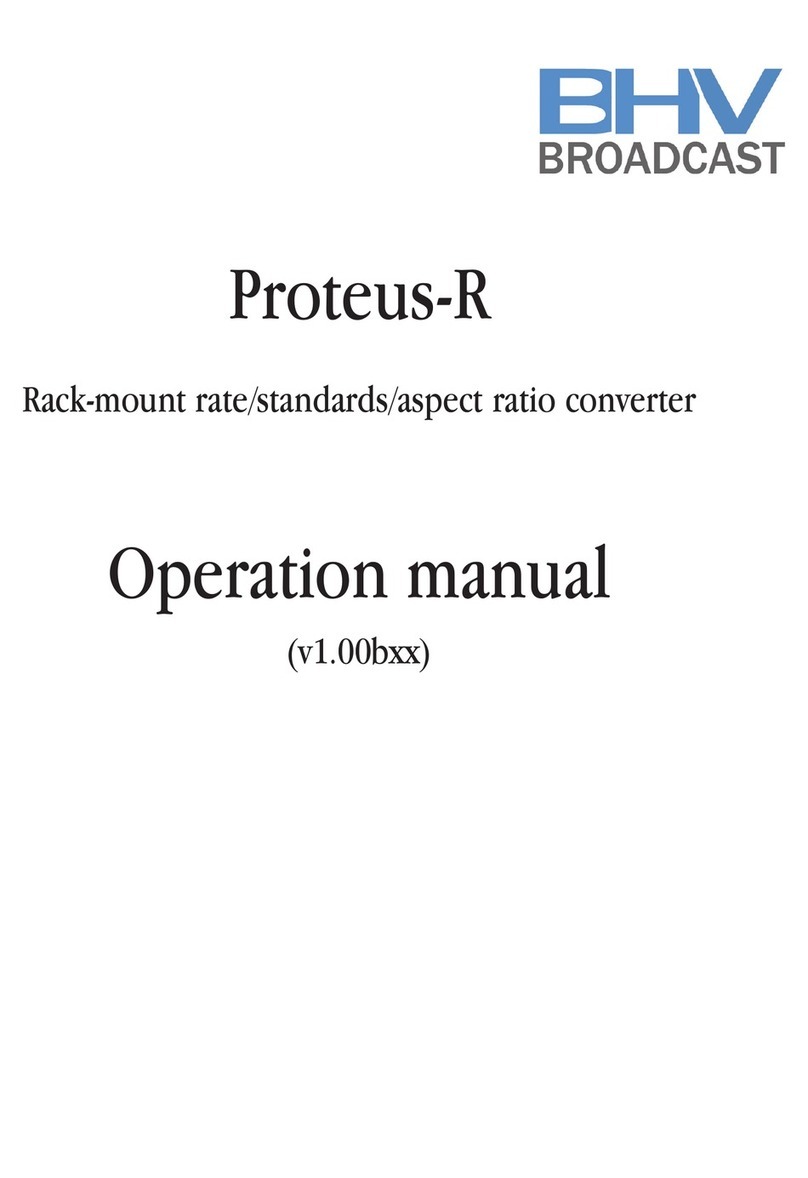 BHV Proteus-R Operation manual