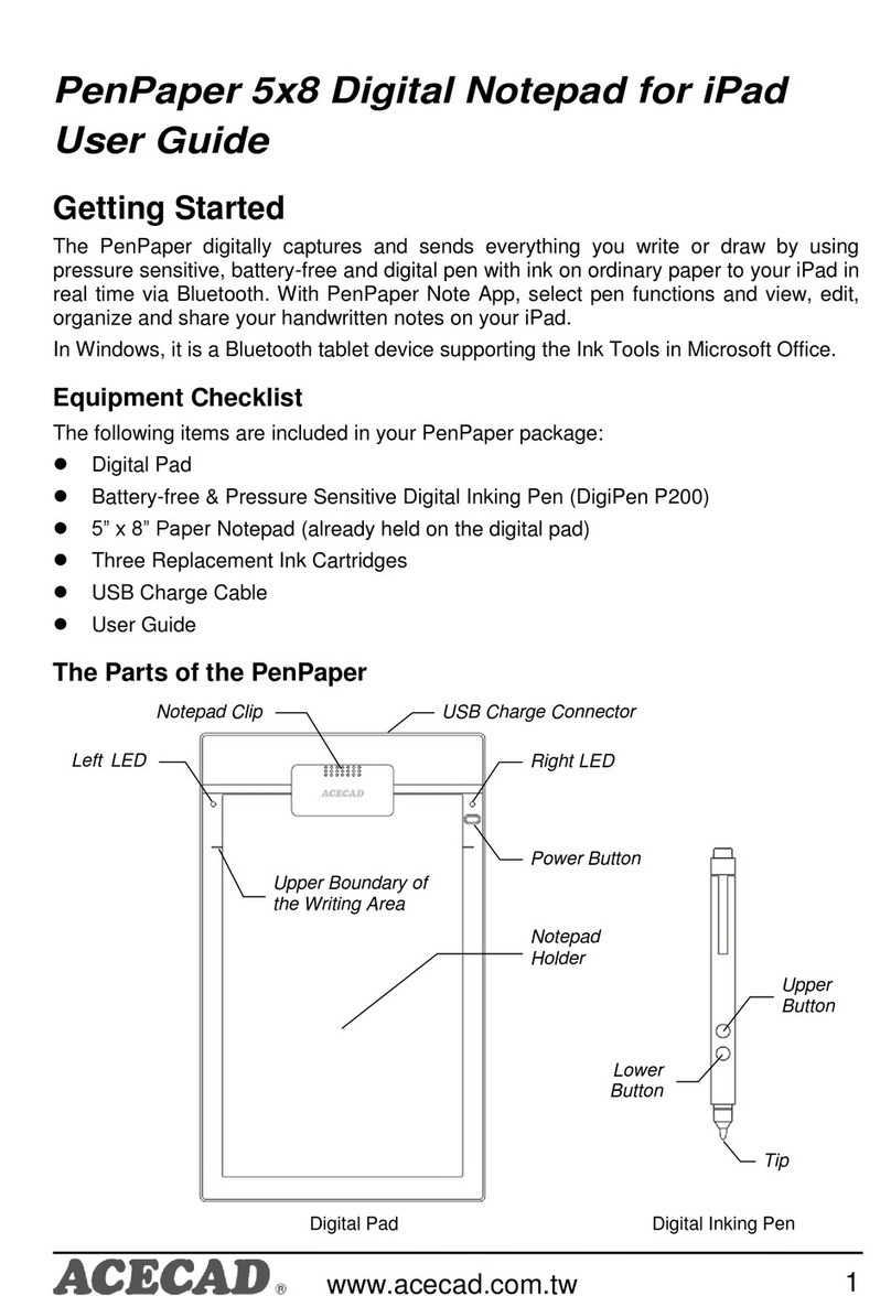 Acecad PenPaper 5x8 user guide