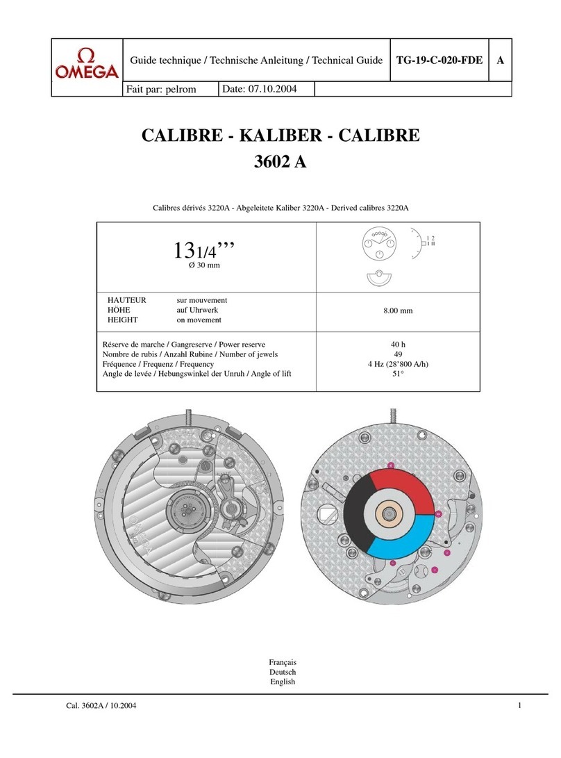 Omega Calibre 3602 A User manual