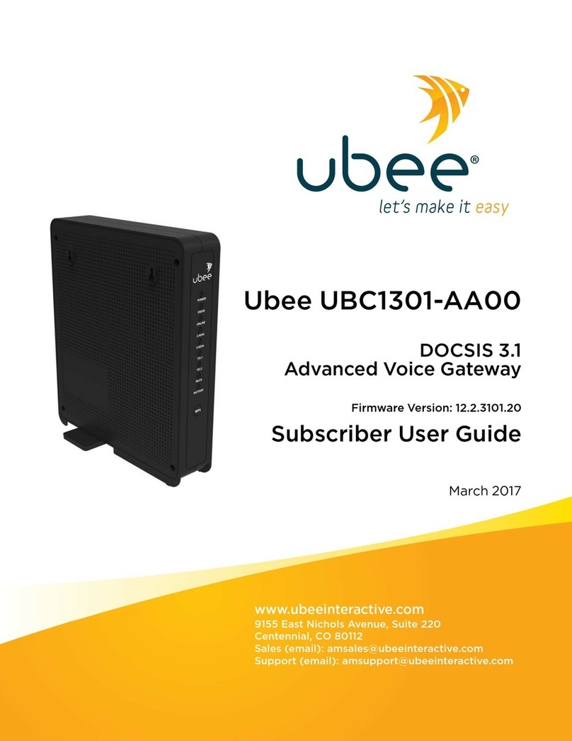 Ubee UBC1301-AA00 User manual
