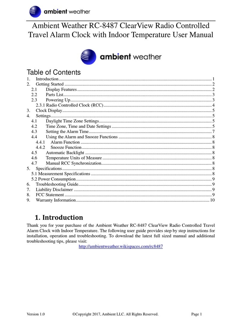 Ambient Weather RC-8487 User manual