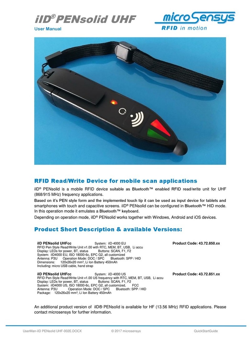 microsensys iID PENsolid UHF User manual