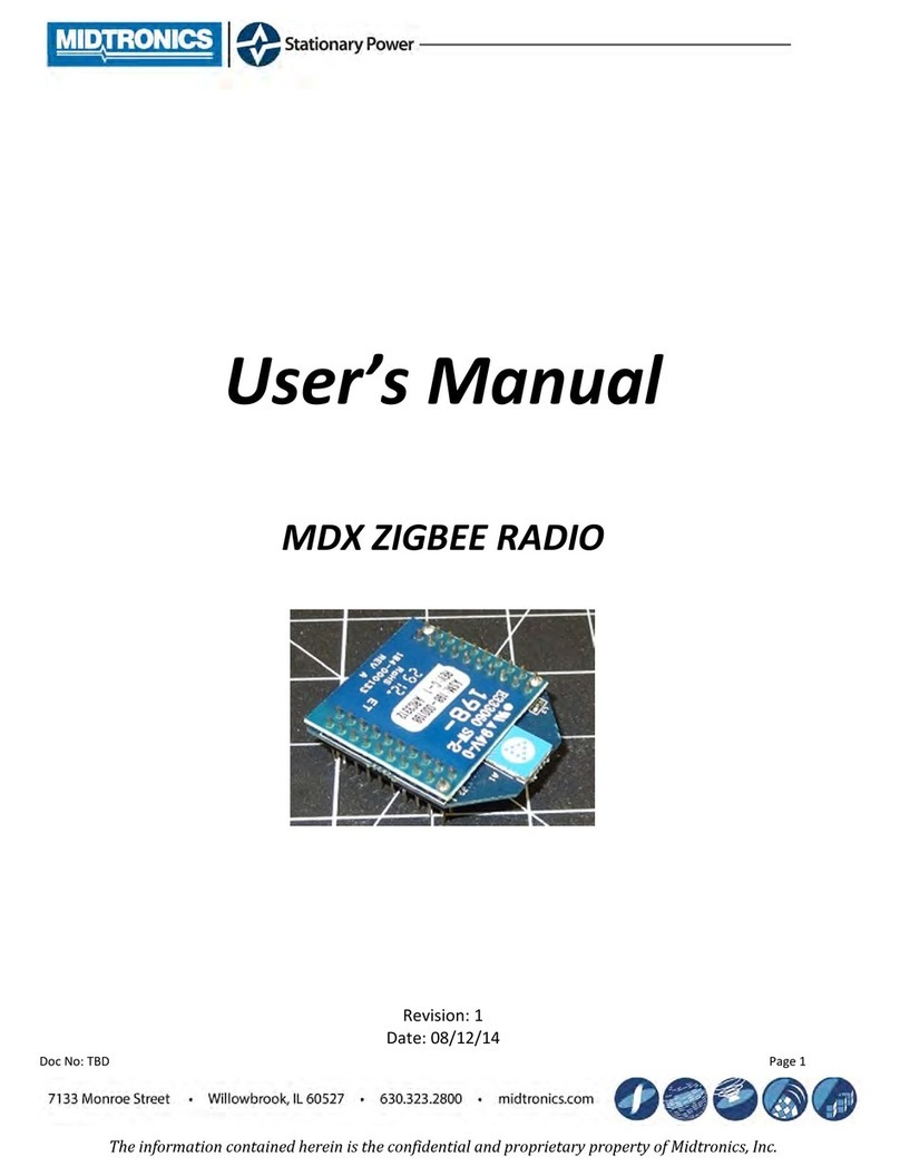 Midtronics MDX ZIGBEE RADIO User manual