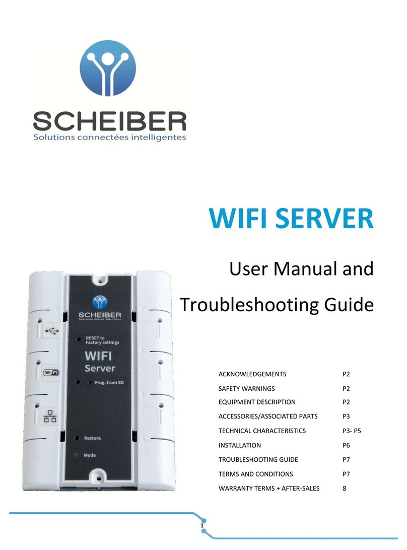 Scheiber WIFI SERVER User's manual and troubleshooting guide