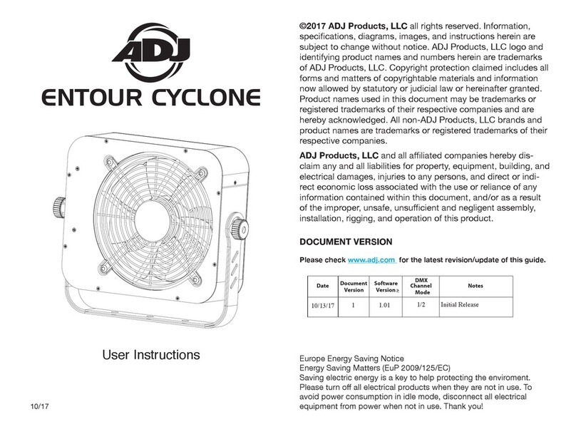 ADJ ENTOUR CYCLONE User manual