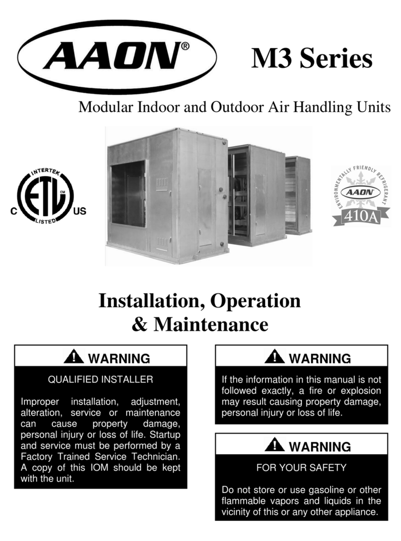 AAON M3 Series Owner's manual AAON M3 Series Owner's manual