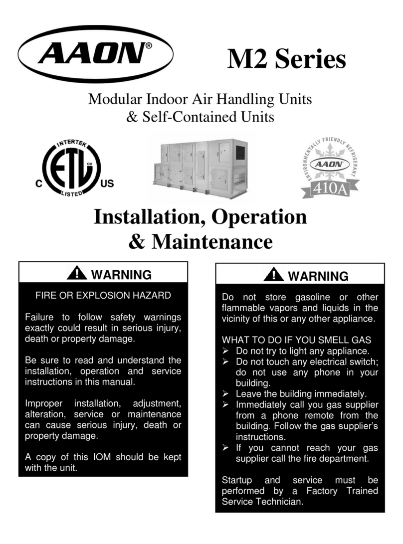 AAON M2 Series Owner's manual AAON M2 Series Owner's manual