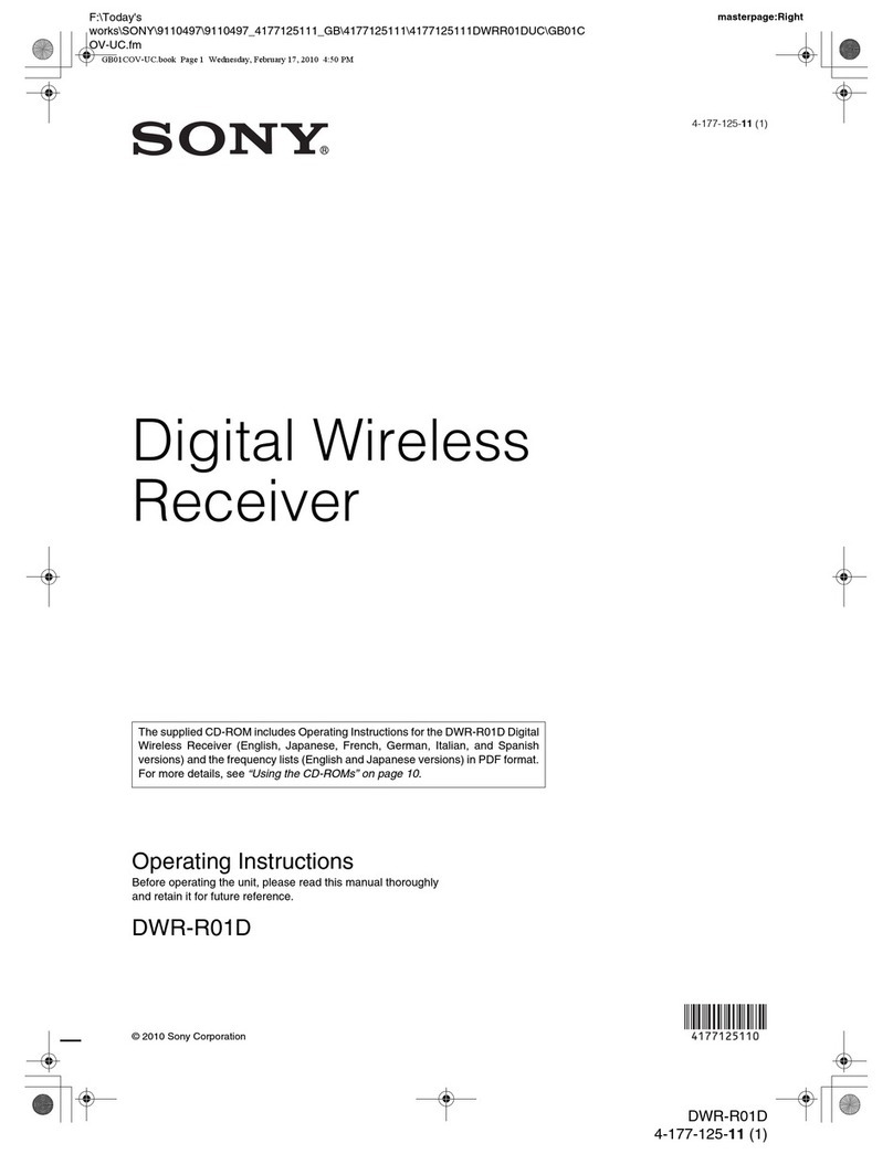 Sony DWR-R01D operating instructions