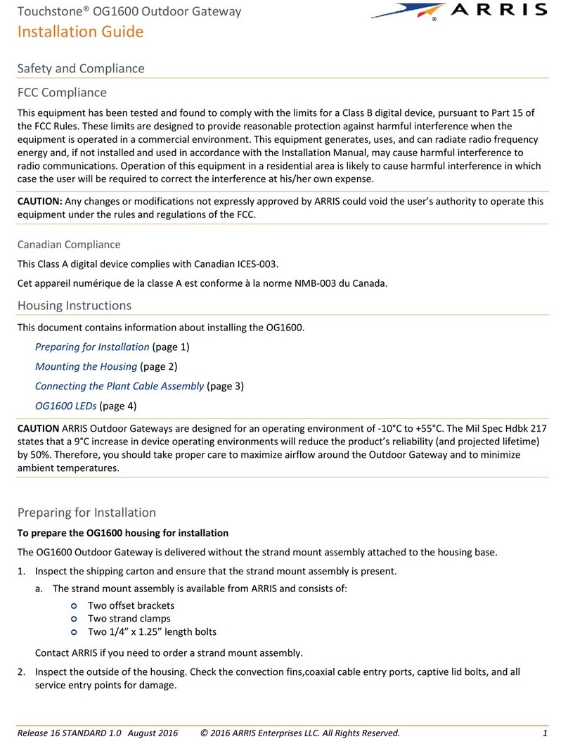 Arris Touchstone OG1600 User manual
