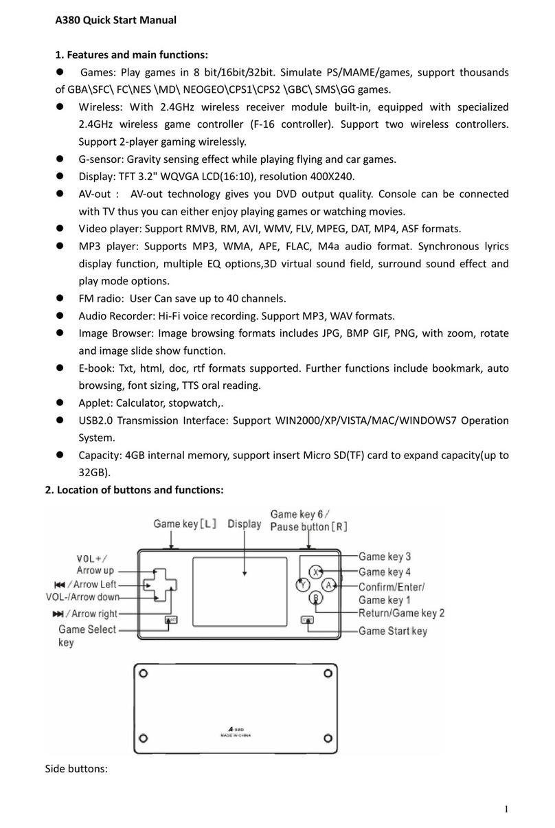 DINGOO DIGITAL A380 Quick start manual