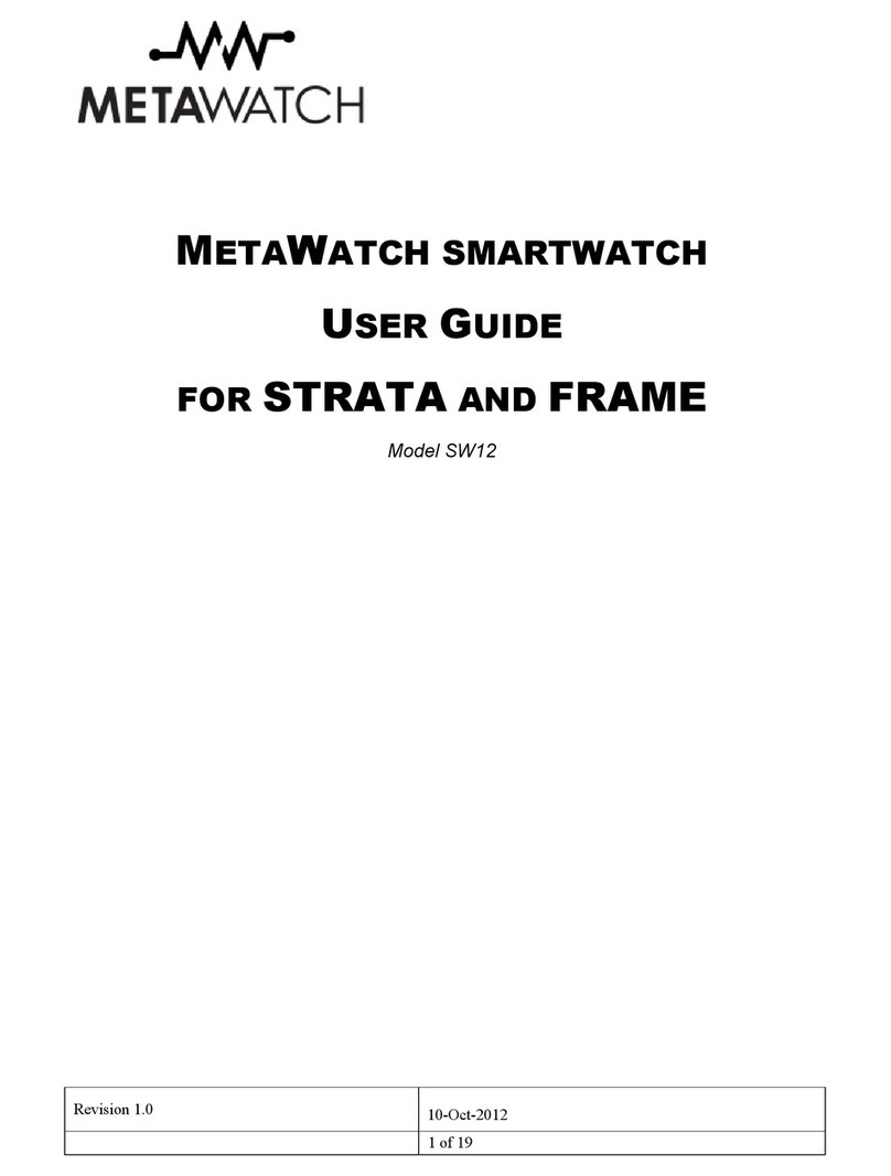 Metawatch SMARTWATCH SW12 user guide