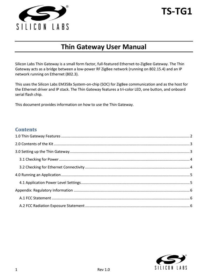 Silicon Laboratories TS-TG1 user manual Silicon Laboratories TS-TG1 user manual
