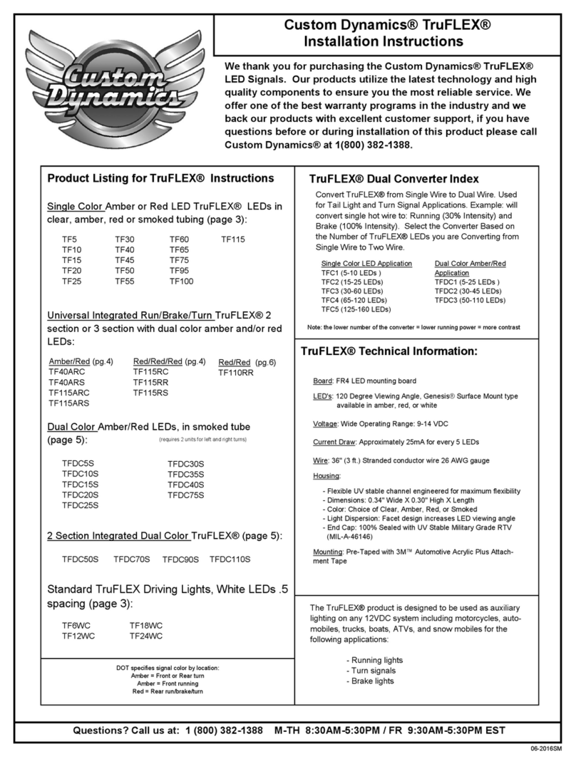 Custom Dynamics TruFlex TF5 User manual