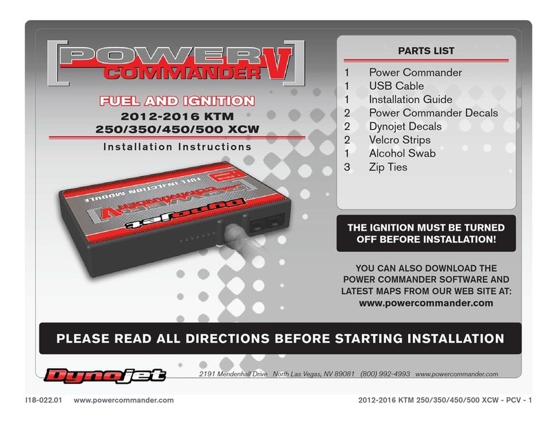 Dynojet Power commander V User manual Dynojet Power commander V User manual