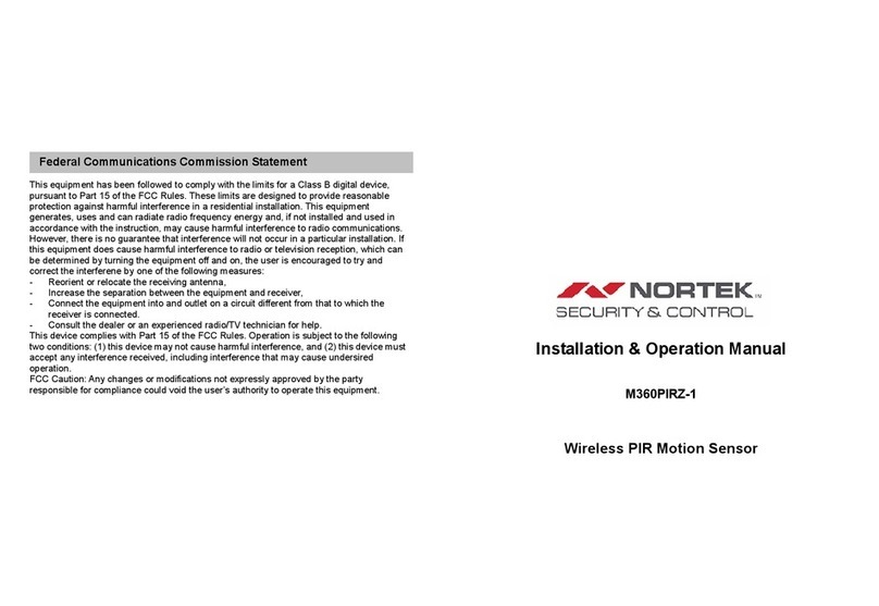 Nortek M360PIRZ User manual