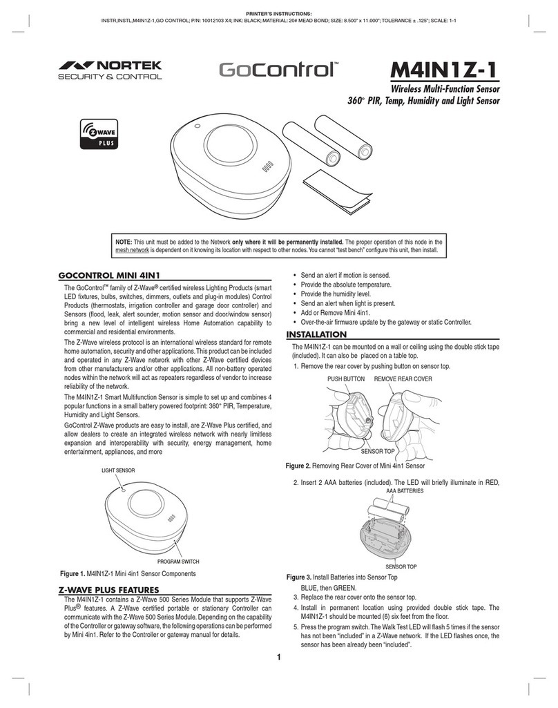 Nortek GOCONTROL M4IN1Z-1 instructions
