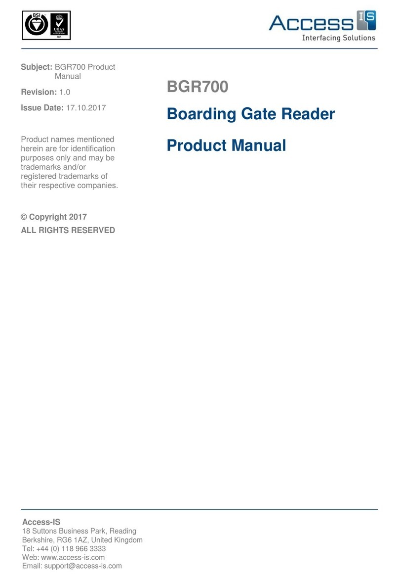 Access Interfacing Solutions BGR700 product manual