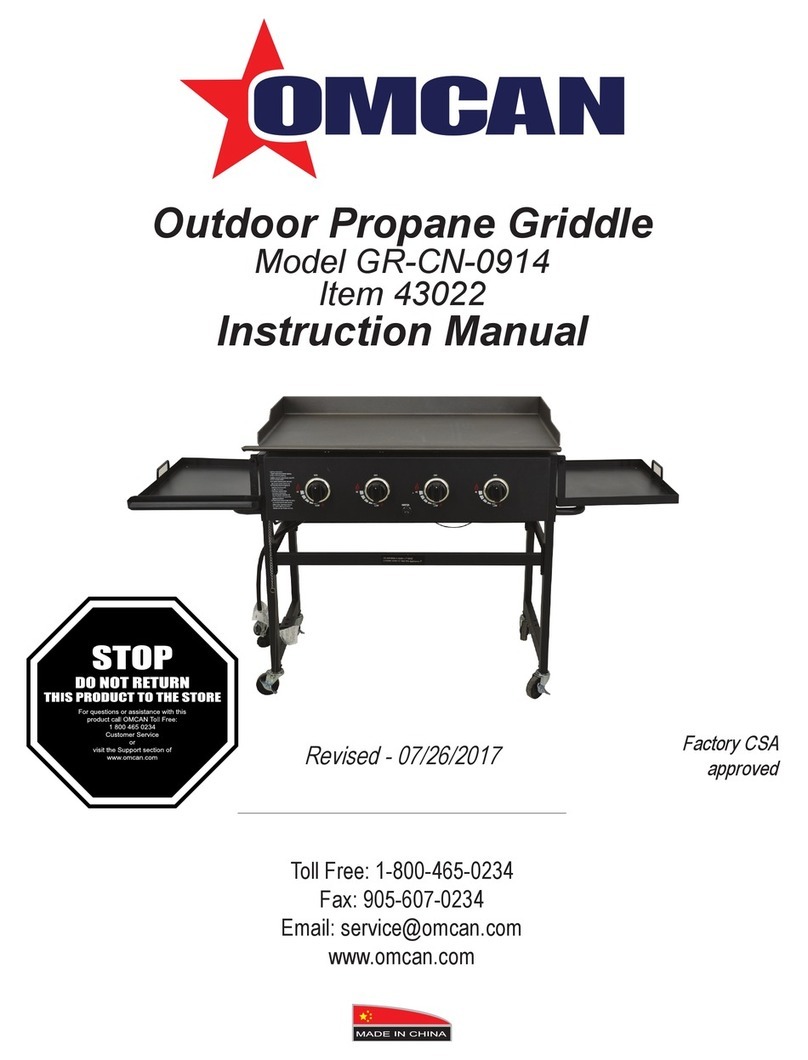Omcan GR-CN-0914 instruction manual