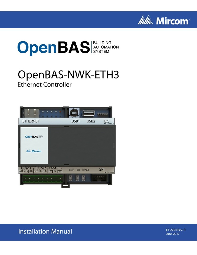Mircom OpenBAS-NWK-ETH3 installation manual