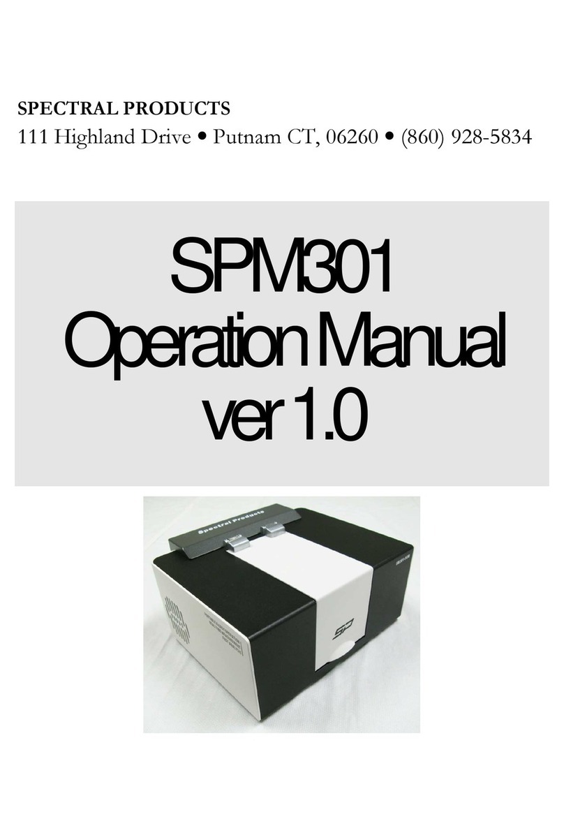 Spectral Products SPM301 Operation manual