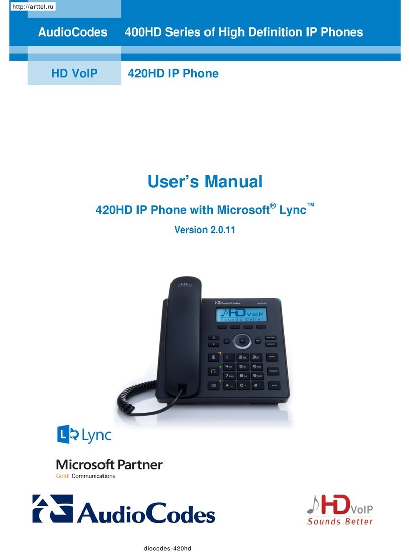 AudioCodes 420HD User manual