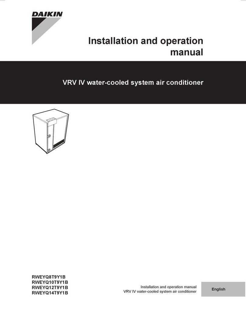 Daikin RWEYQ8T9Y1B Installation and operation manual