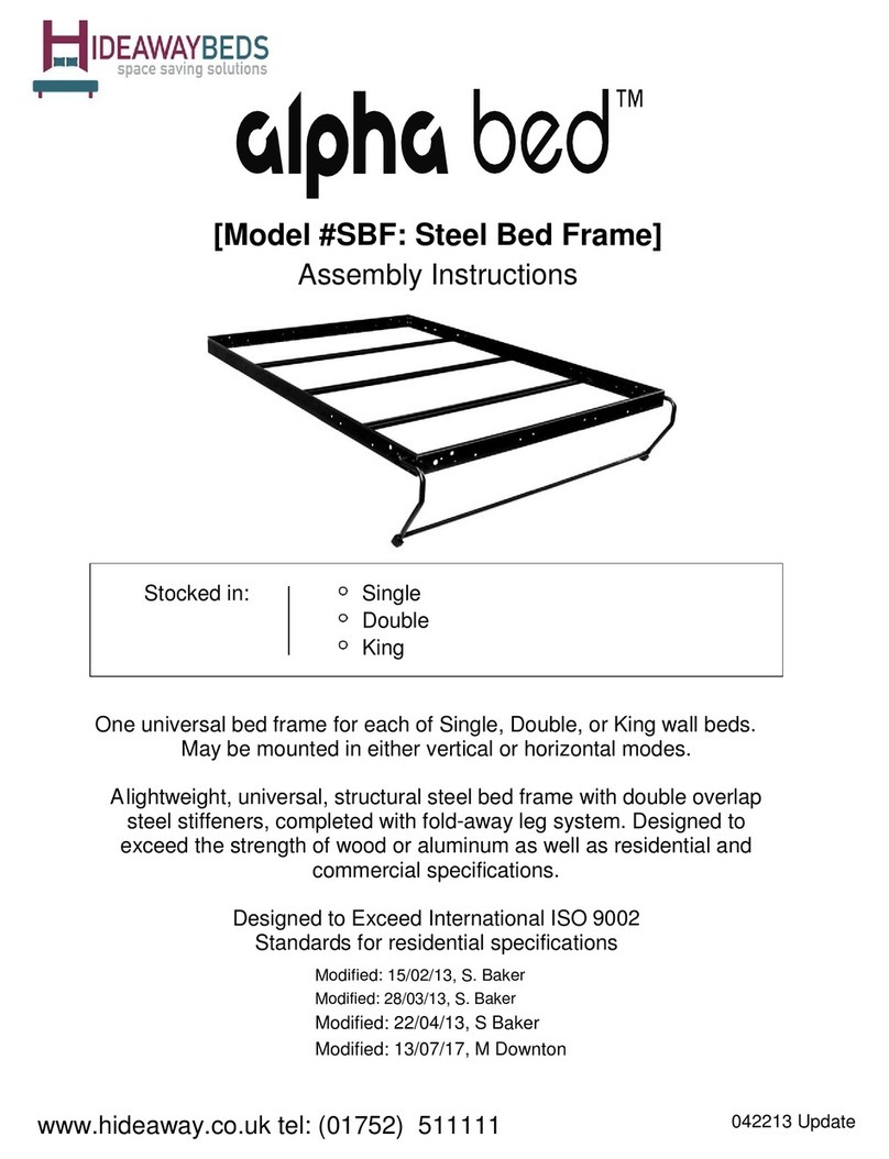 Hideawaybeds alpha bed SBF Assembly instructions
