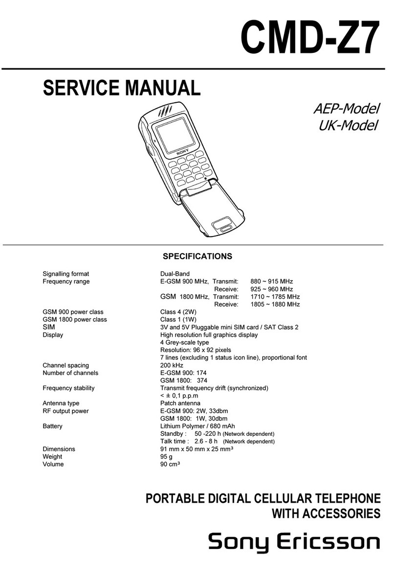 Sony Ericsson CMD-Z7 Service manual