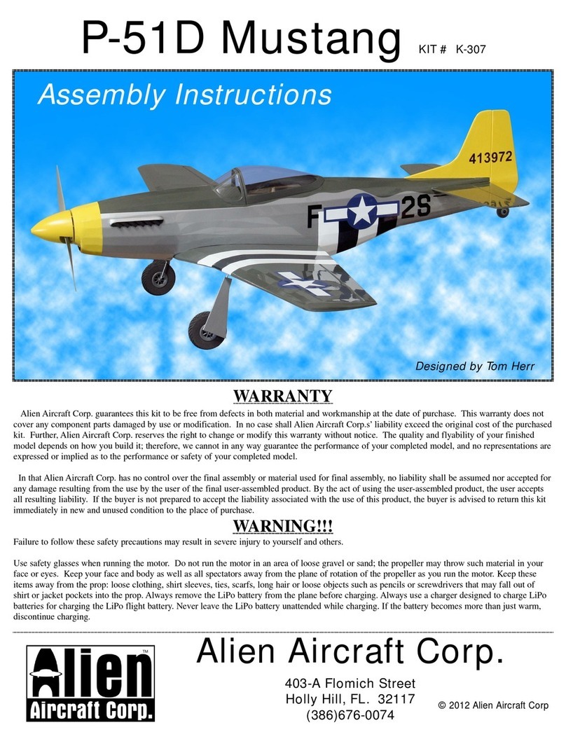 Alien Aircraft Corp P-51D Mustang Assembly instructions Alien Aircraft Corp P-51D Mustang Assembly instructions