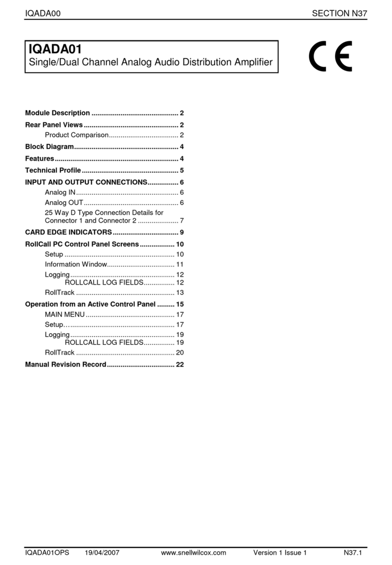 Snell & Wilcox IQADA01 manual