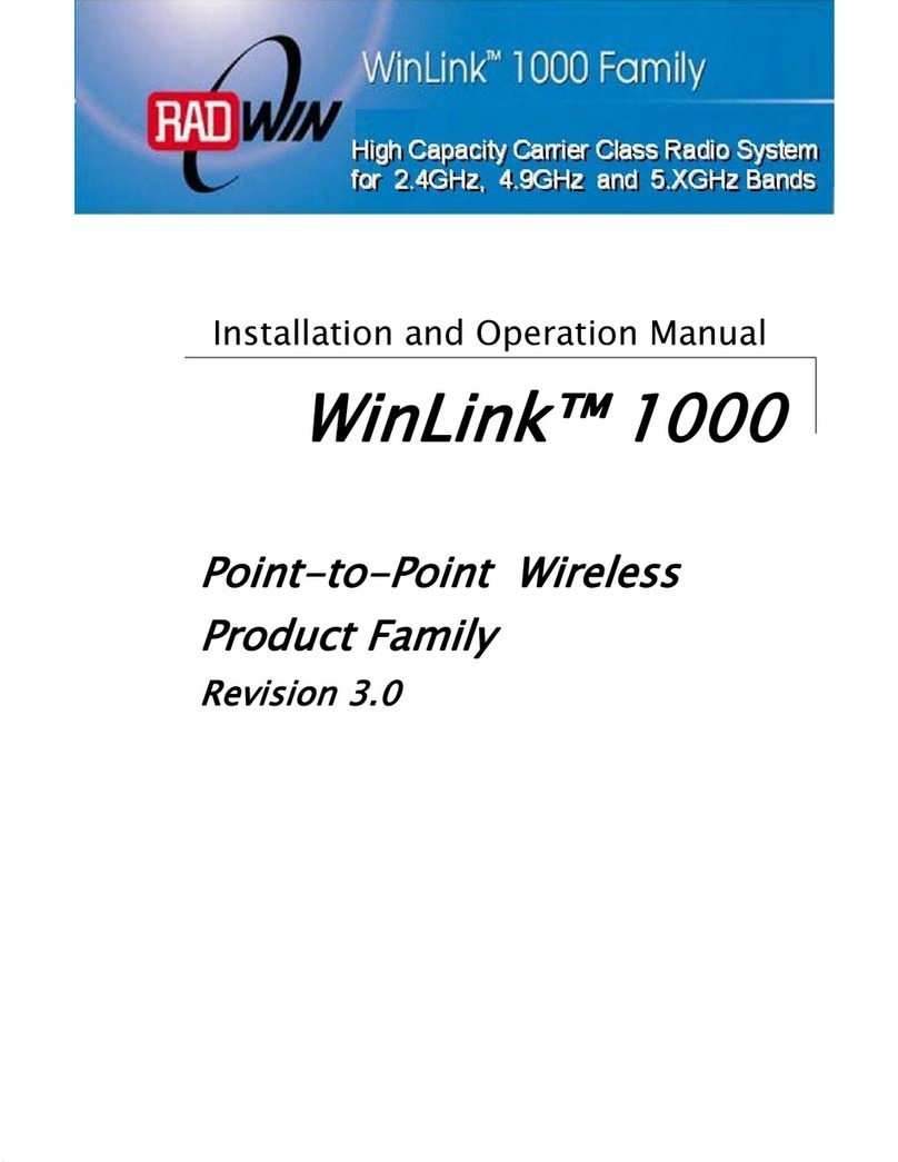 Radwin WinLink 1000 Installation and operation manual