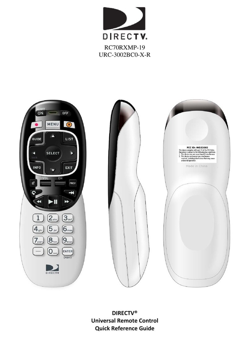 DirecTV RC70RXMP-19 Quick reference guide
