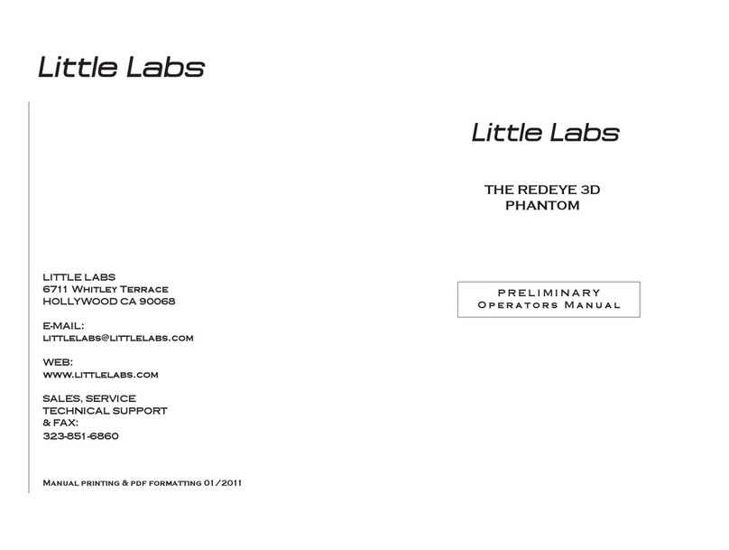 Little Labs Redeye 3D Phantom Operator's manual
