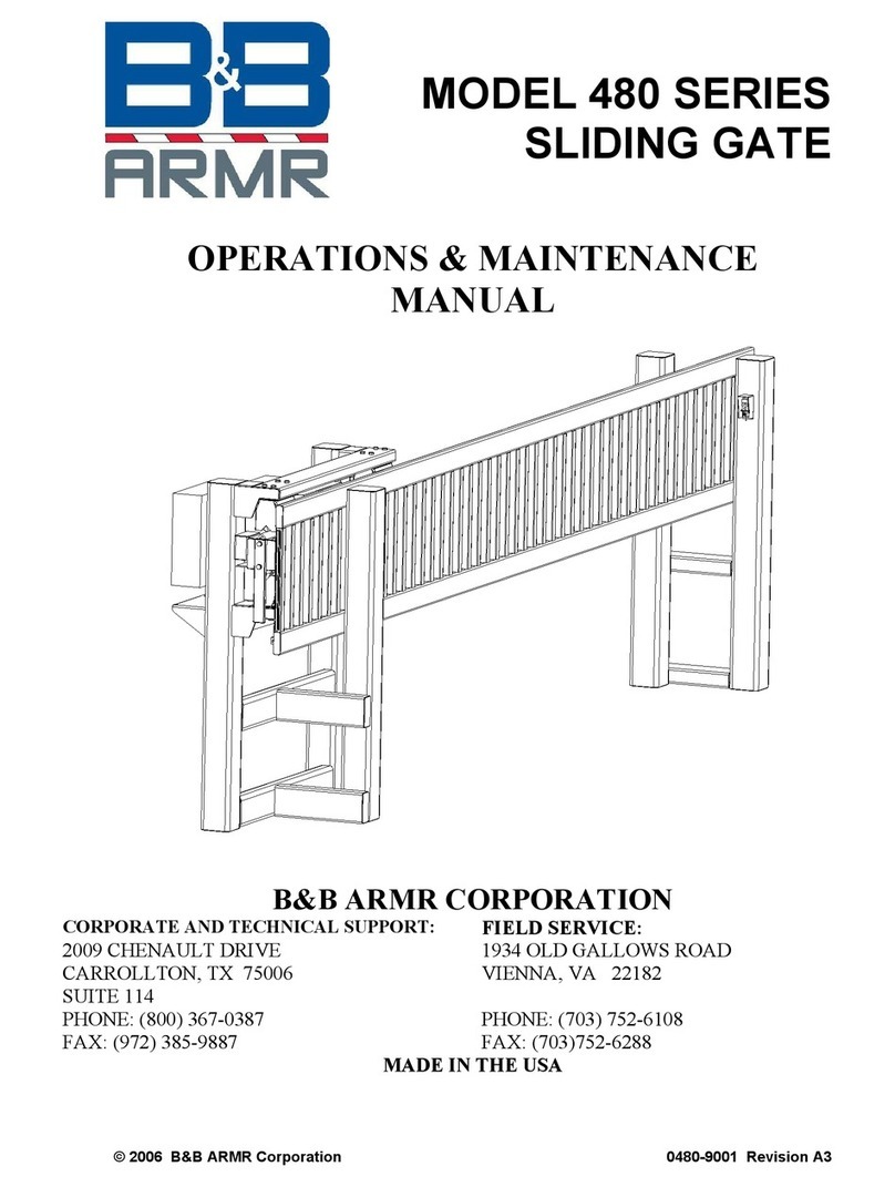 B&B 480 SERIES Operation & maintenance manual
