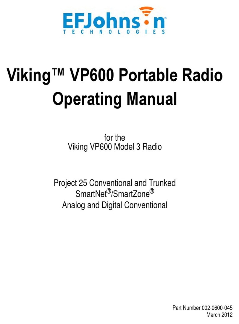 E.F. Johnson Viking VP600 3 operating manual