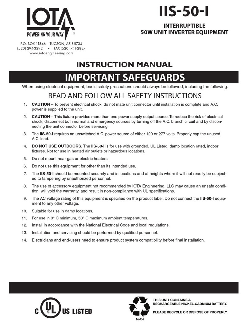 IOTA IIS-50-I instruction manual
