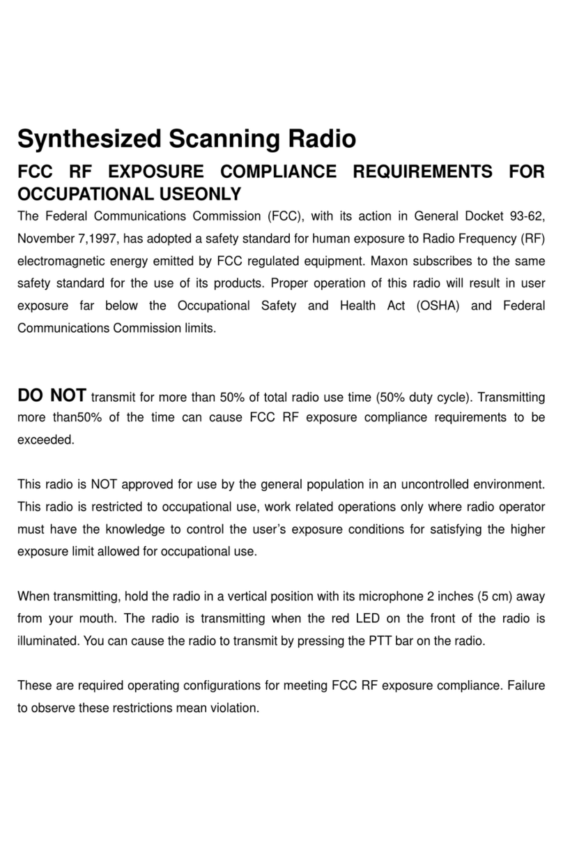 Maxon RSS-119 User manual