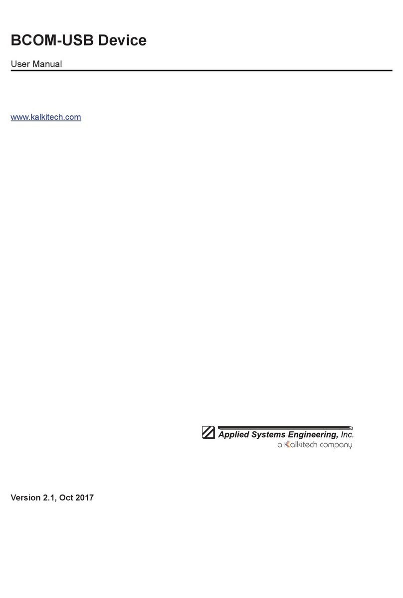 Applied Systems Engineering BCOM-USB user manual
