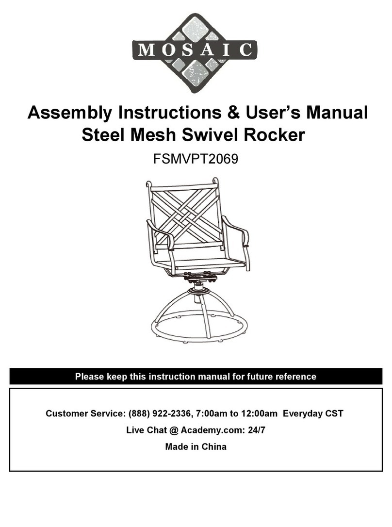 Mosaic FSMVPT2069 Owner's manual Mosaic FSMVPT2069 Owner's manual