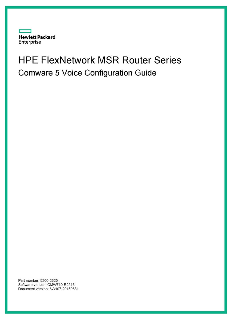 HP FlexNetwork MSR Series User manual