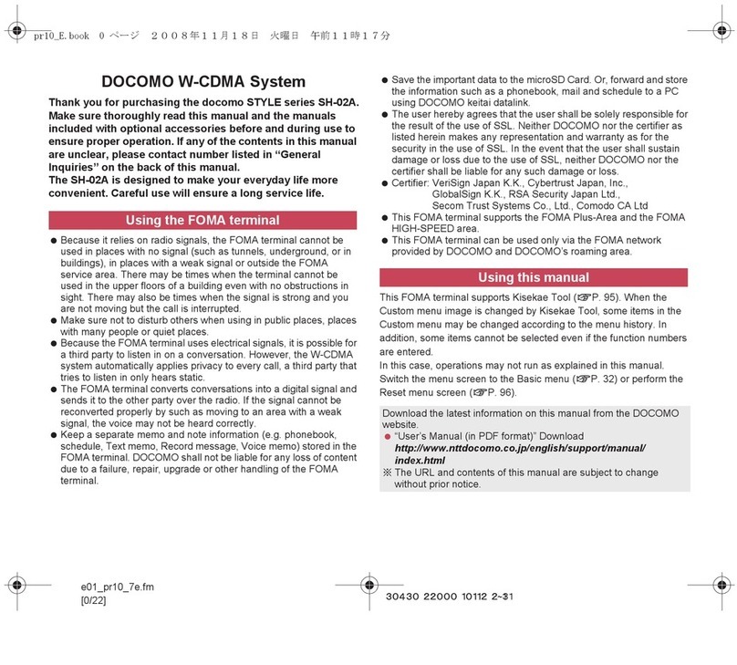 Docomo STYLE SH-02A User manual