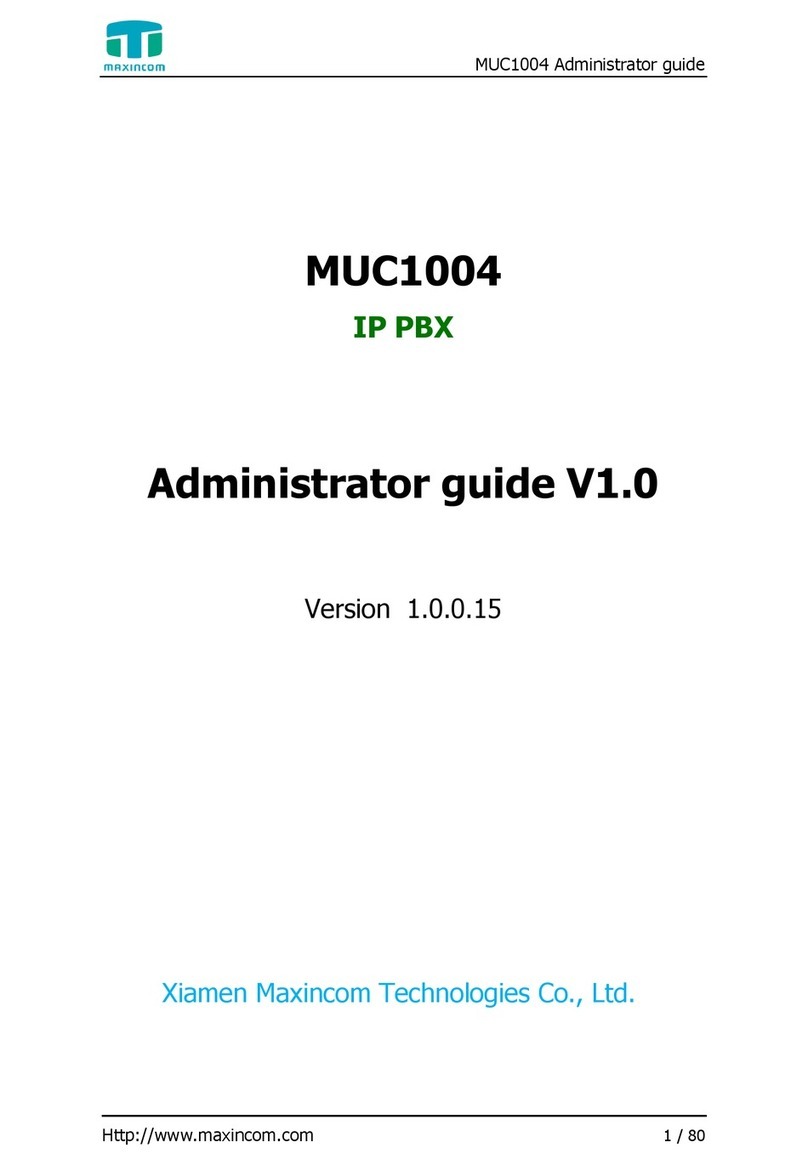 Xiamen Maxincom Technologies MUC1004 Administrator's guide