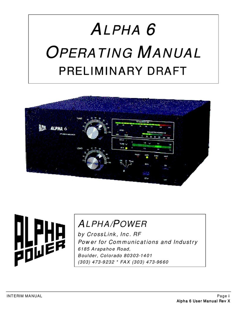 Alpha Power ALPHA 6 User manual