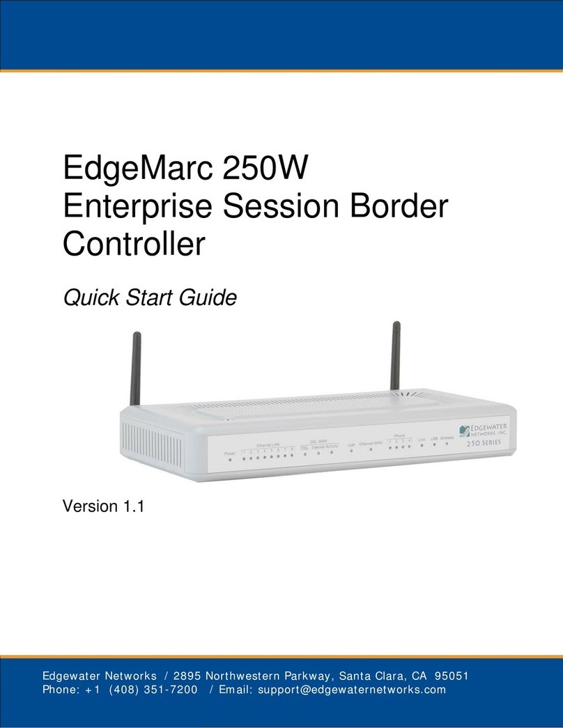 Edgewater Networks EdgeMarc 250W User manual Edgewater Networks EdgeMarc 250W User manual